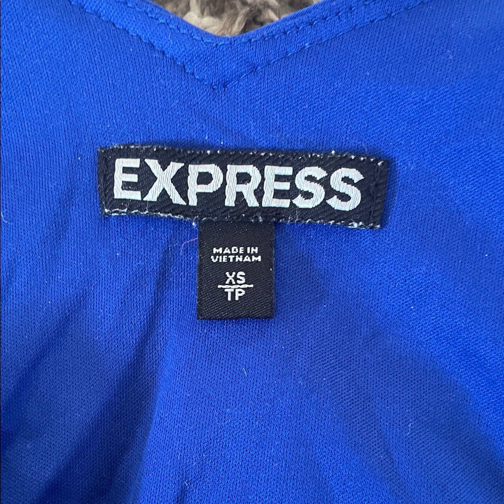 Express Blue Spaghetti Strap Dress size XS - Picture 8 of 14